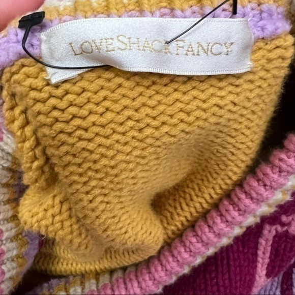 LOVESHACKFANCY Crochet-knit cotton-blend sweater FLAW - Picture 12 of 13